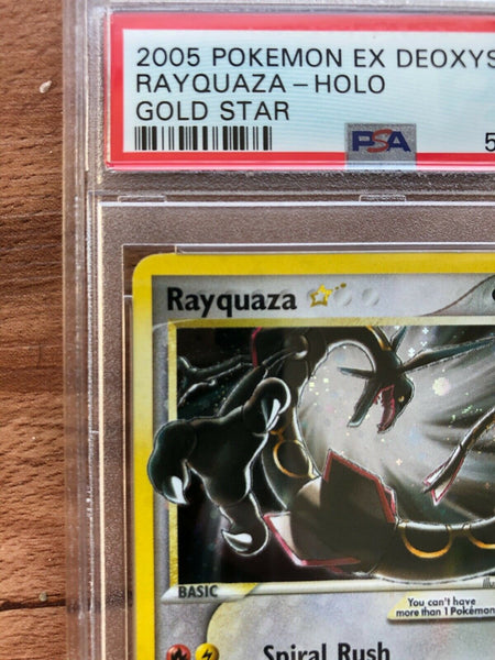 Pokemon Rayquaza Gold Star 107107 Pokemon Card PSA9