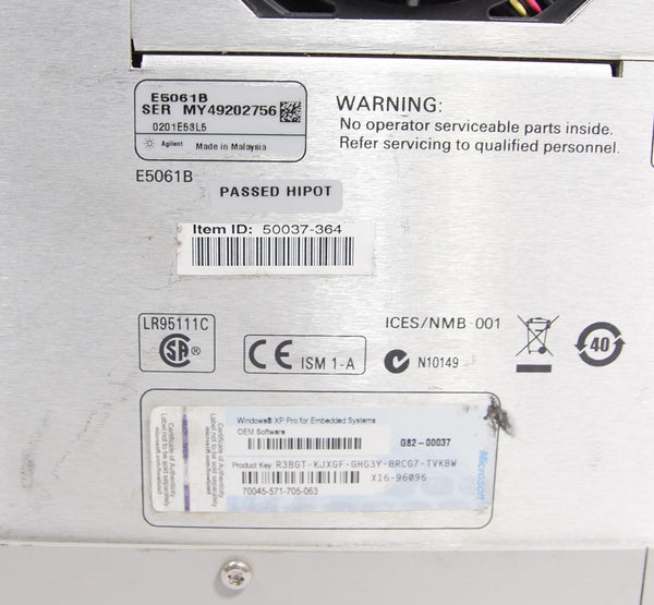 Agilent E5061B 5Hz - 3GHz ENA Network Analyzer Options 3L5 1E5 020